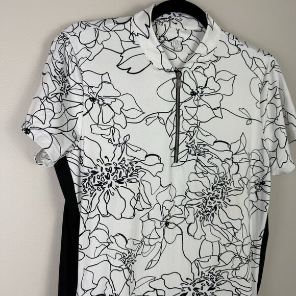 Tail Women's Floral Short Sleeve Pleated Casual Dress Size Medium - Picture 10 of 11